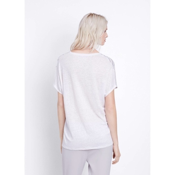 Vince White Striped Linen Cocoon Top - Picture 3 of 7